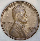 1948-S 1C Lincoln Wheat Cent Gem AU 24ct0213-3