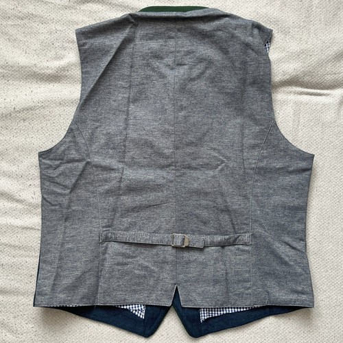 MarJo Herren Trachtenweste Weste Agonis Blau Grün Grau Gr. 54 L Oktoberfest NEU - Bild 5 von 5