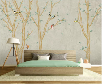 3D Branch Bird 2908 Wallpaper Mural Wall Print Wall Wallpaper Murals US Coco
