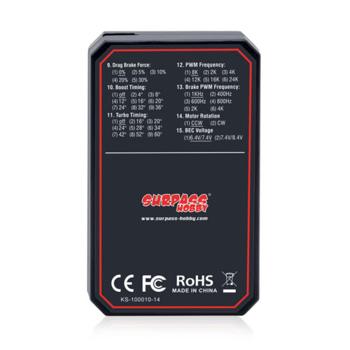 SURPASSHOBBY Rocket RC 130A ESC Brushless 160A ESC 4S for 1/7 1/8 RC Car Buggy - Picture 15 of 21