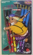 Vintage Scripto Academic Union Ball Point Pens Bill Mayer 90s New Multicolored