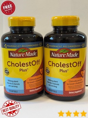 2 Pack Nature Made CholestOff Plus Plant Sterols 210 Softgels Exp 03/2027