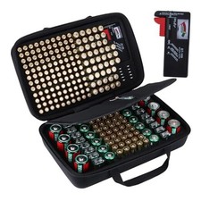 Battery Organizer Storage Case with Tester, Stores  Protects 120 AAA, Large