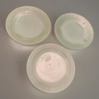3 Vintage Fire King Jadeite Jane Ray Ribbed 9” Dinner Plates EUC