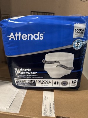 Adult Incontinence Underwear Attends Bariatric XXXL-Large (74 92'') 10 Count