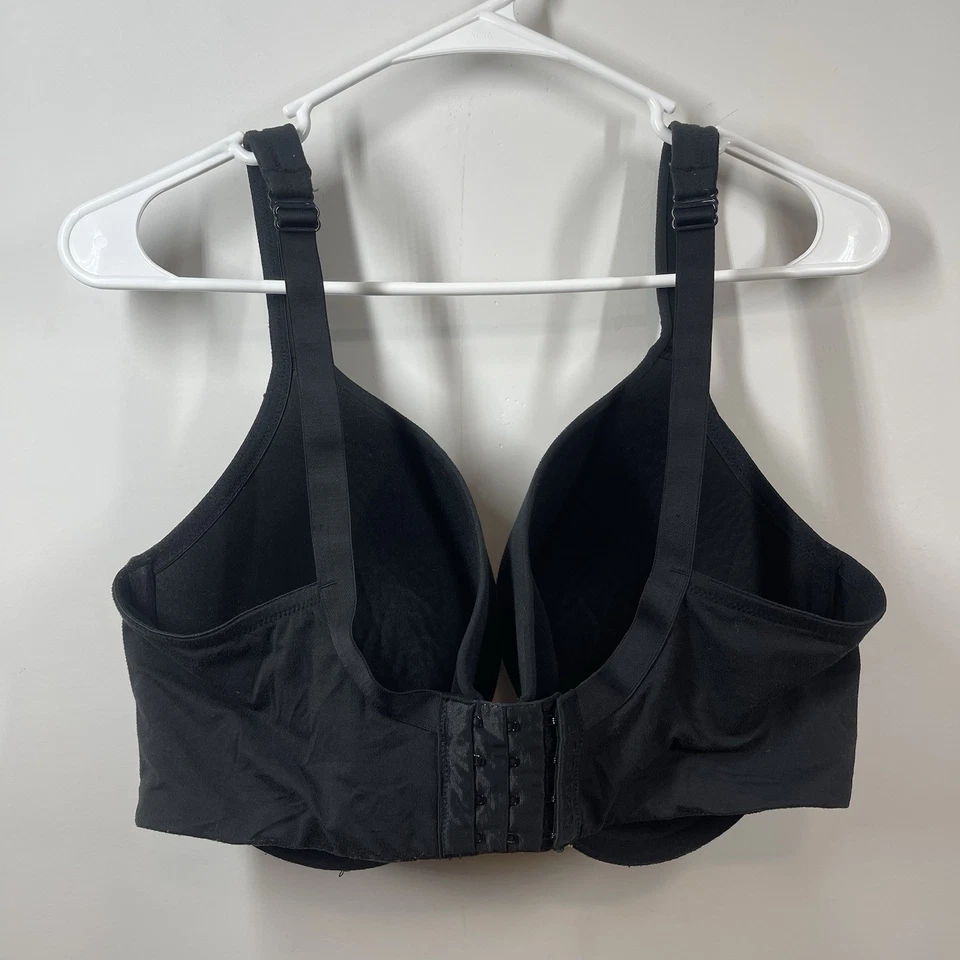 Lane Bryant Cacique Bra 38F Black Lightly Lined Full Coverage Lace Bow Plus - Image 2 of 4