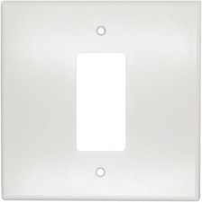 Jumbo Over Sized, 2 Gang Sized Paintable Wall Plate, 1 Opening for Off White 