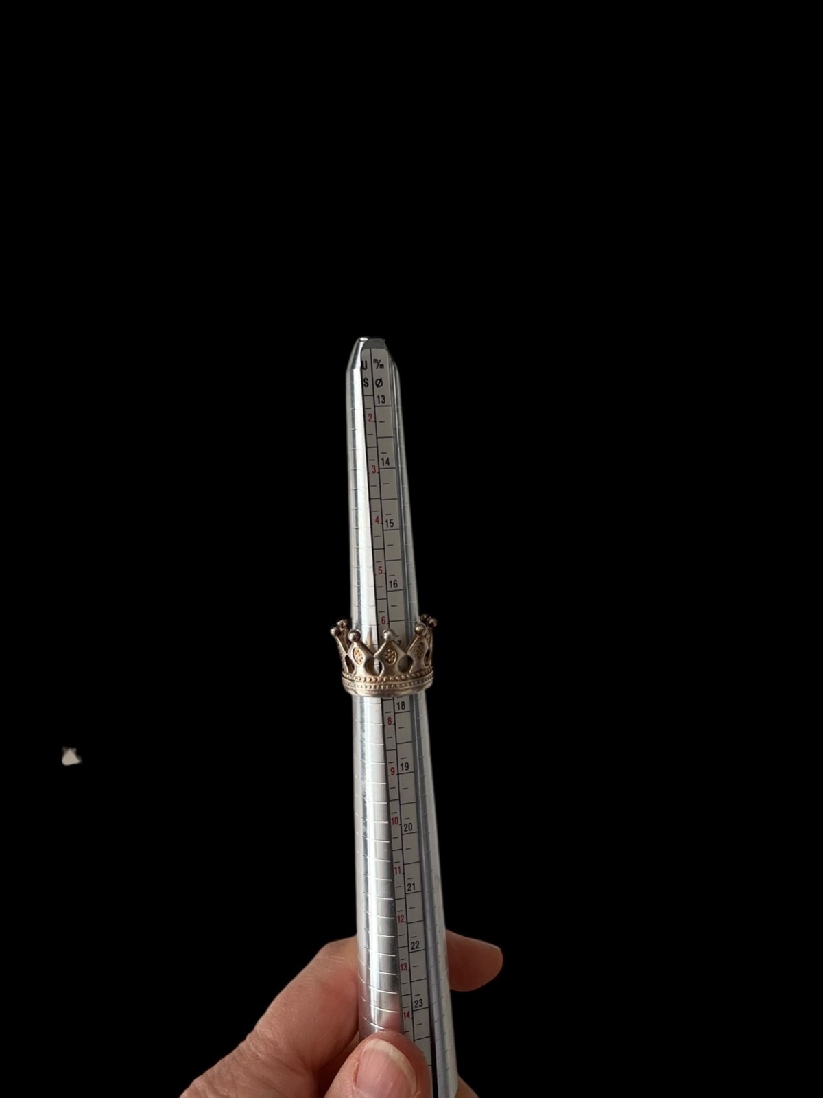 925 Sterling Silver Solid CROWN RING Size 7 US - image 4