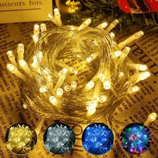 Christmas LED String Fairy Lights 2-10M Battery Operated Indoor Bedroom Tree DIY