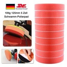 10tlg Polierteller Polier Set 125mm Polierpads Klett Polierschwamm Polierscheibe