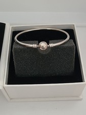 Genuine Pandora Ball Clasp Bangle Bracelet 20cm Jewellery ALE