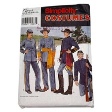 Simplicity 7274 Civil War Uniforms Reenactment Mens XS to XL Pattern Uncut