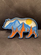 Laser Engraved Custom Wood Artwork - Blue Ridge Bear