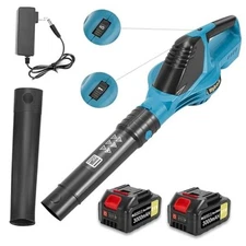  Leaf Blower Cordless - 21V 5-Speed Mode Electric Cordless Leaf Blower Blue