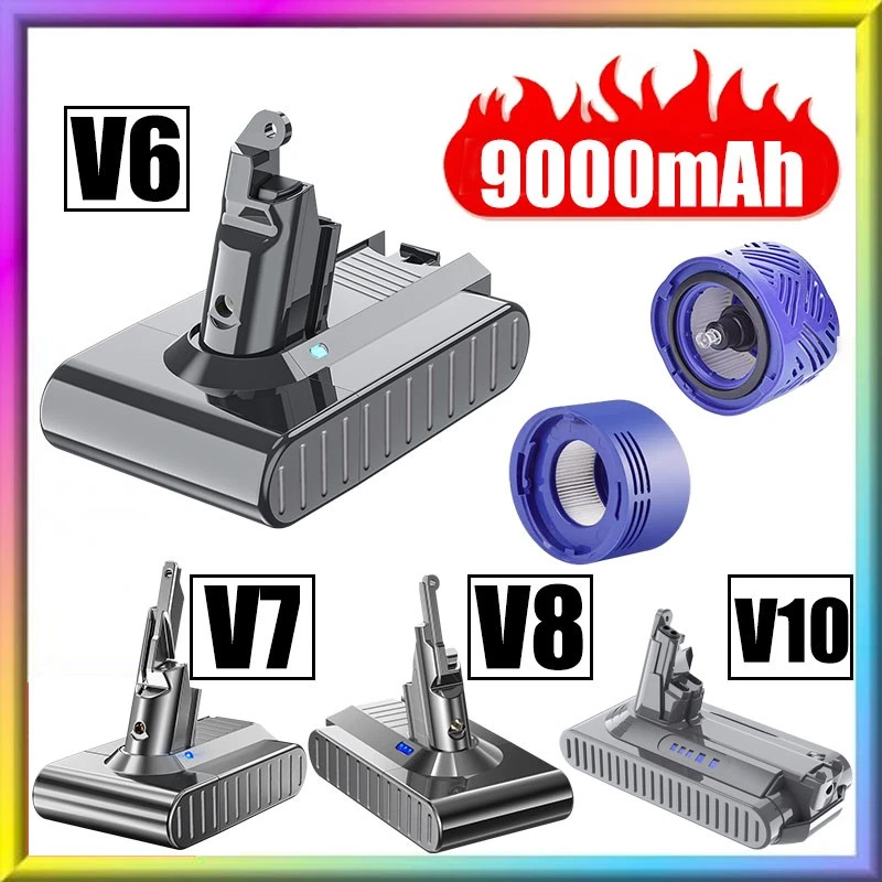 MARKENLOS 9000mAh SONY Akku Für Dyson V8 V7 V6 V10 DC58 akku SV11 Absolute Staubsauger NEU