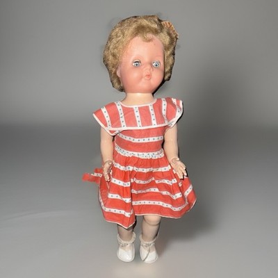 Gehende, sprechende Puppe 55 cm Vintage Hartplastik, Sprachbox funktioniert nicht 