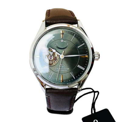 Orient Star Automatic Green Dial Men's Watch Power Reserve RK-AT0202E Indicator