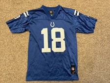 Reebok Indianapolis Colts Jersey Youth Large 14-16 Blue Peyton Manning 18 NFL