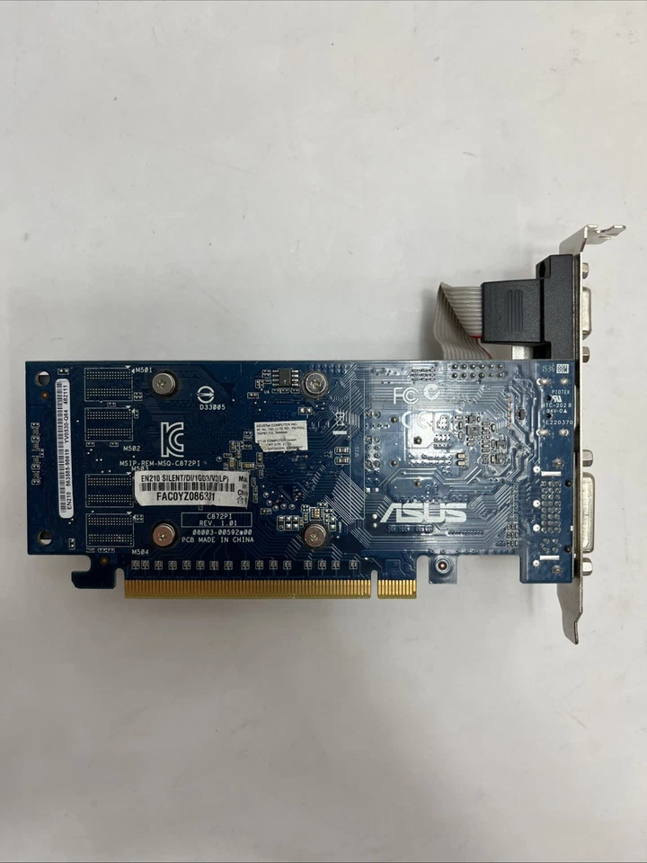 ASUS EN210 Silent/DI/1GD3/V2(LP) PCI-E VGA DVI-D HDMI Video Graphics Card R:A116 - Image 3 of 4
