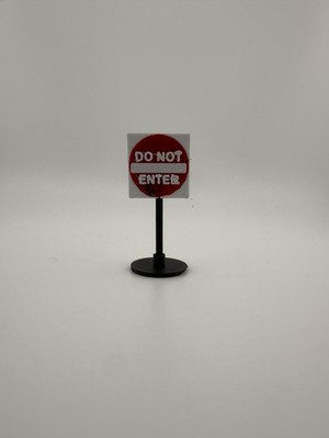1:64 Scale DO NOT ENTER Sign for Hot Wheels / Matchbox Cars   Handmade Road Sign