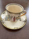Rare 1910 Royal Doulton D3302 Porcelain Cup and Saucer Set-Athensware-Greek