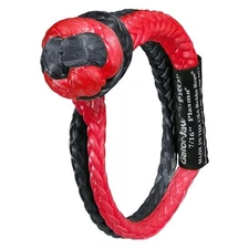Bubba Rope 7/16" Gator-Jaw Pro Series Synthetic Soft Shackle w Red / Black Eyes