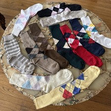 Vintage Socks Lot Of 12 10-13 Made In USA assorted
