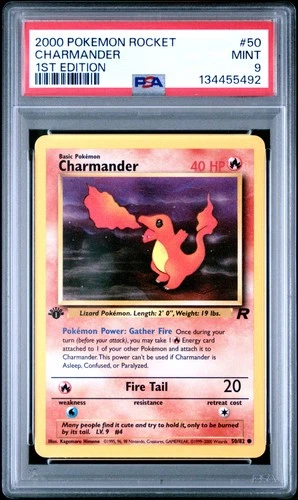2000 POKEMON ROCKET 1ST EDITION #50 CHARMANDER PSA 9