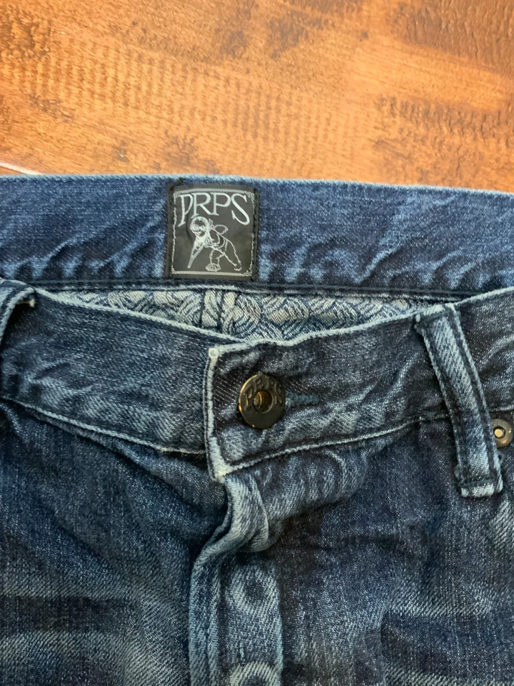 PRPS синий темно камень стирка джинсовой ткани тонкий ноги Demon Jean, размер 36 - Изображение 3 из 4
