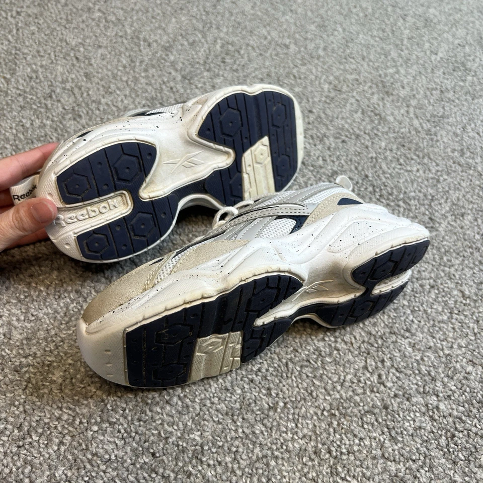 Vintage y2k Reebok royals sneakers boys 13C white gray blue comfort lace up - Image 3 of 4