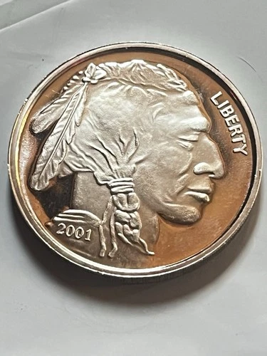 1 Troy oz Reverse Proof Buffalo INDIAN 999 Ounce Silver BULLION PURE Coin #3013