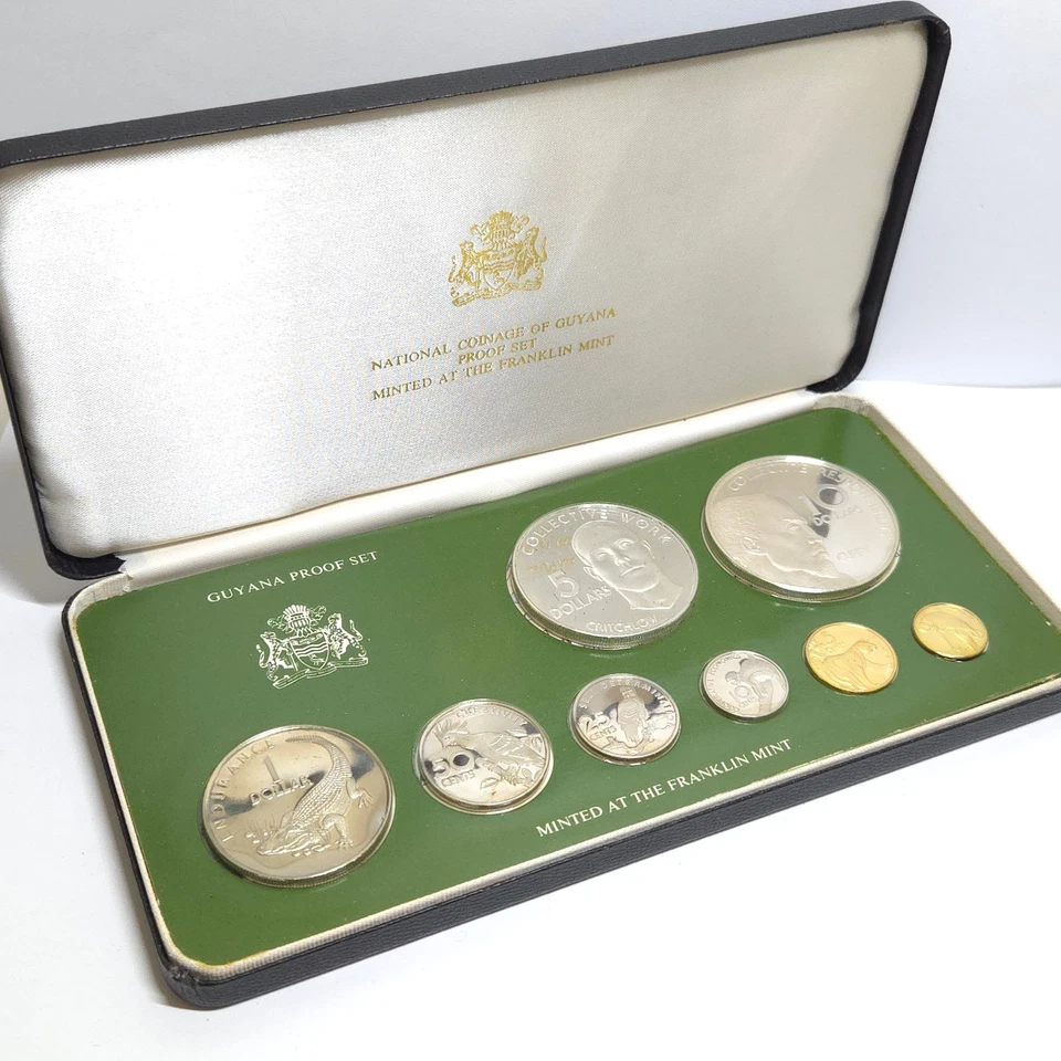 1979 Coinage Of Guyana 8 Coin Silver Proof Set In Original Box - Image 4 of 4