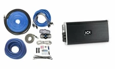 NVX VADM4 400W Class D 4-Channel Marine Amplifier with Free 8 Gauge Amp Kit