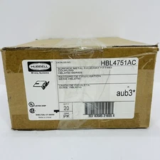 Box of 20 Hubbell HBL4751AC Surface Metal Raceway Fitting Internal Couplings