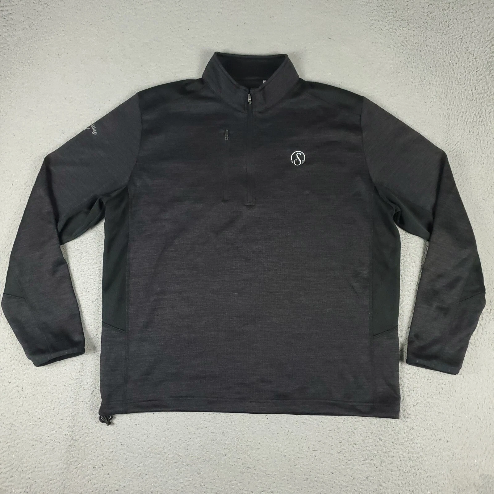 Callaway Sweater Mens XL Gray 1/4 Zip Up Golf Casual Pullover Sweatshirt