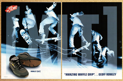 Vans Shoes Rowley Off the Wall Skateboard -2 Page Vintage Print Ad