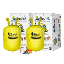 Balloonee Standard Helium Party Kit Cylinder, Pack of 2, 7.5 Cu Ft Helium Tank