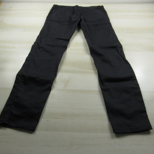 Hugo Boss Jeans Mens 33x32 Black Straight Fit Denim Pants Dark Wash 5 Pocket - Picture 10 of 17
