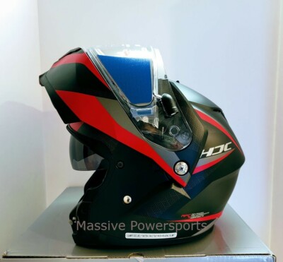 HJC c91 Taly Electric Modular Snowmobile Helmet Red XS S M L XL 2X 3X 4X 5X C-91