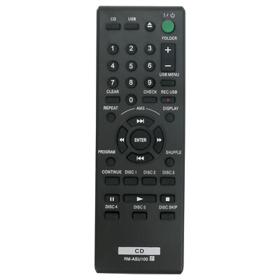 New Remote Control RM-ASU100 for Sony 5-Disc Compact Disc Player CDP-CE500