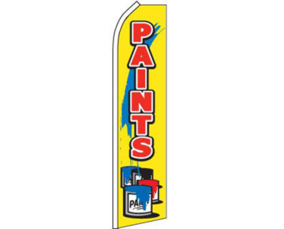 Pack of 2 Paints Yellow / Red Swooper Super Feather Advertising Flag
