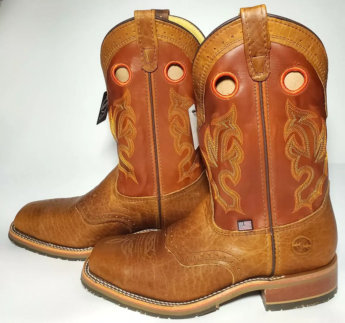 Double h men's wide clearance square toe ice roper