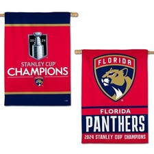 FLORIDA PANTHERS 2024 STANLELY CUP CHAMPIONS 2 SIDED HOUSE FLAG 28"X40" BANNER