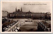 Nancy La Place Stanislas Vue De L Arc Triomphe France Real Photo RPPC Postcard