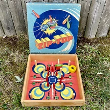 Vintage Game Board Game Zip Top De Luxe Game Corp 1950s Spinning Top Bowling