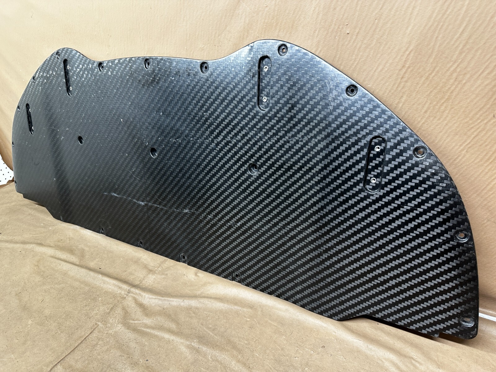 2016-2017 MCLAREN 675LT FRONT BUMPER LOWER CARBON FIBER SPLITTER OEM 11A9446RP