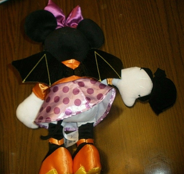 Disney Store Minnie Mouse Halloween plush toy doll bat costume trick or treat | eBay