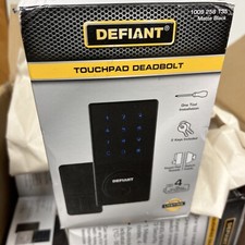 Defiant Slim Matte Black Electronic Touchpad Deadbolt