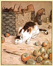 Poster The House That Jack Built Cat and Mouse Tale Children Book Repro FREE S/H