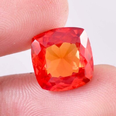 10.85 Ct 100% Natural Fanta Orange Ceylon Sapphire Cushion Loose Gem Certified